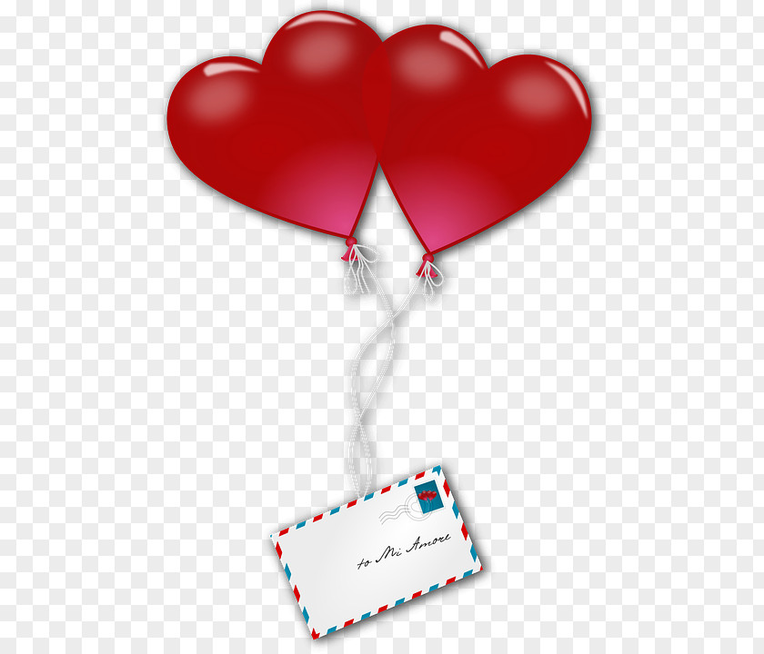 Two Love Balloons Heart Free Content Valentines Day Clip Art PNG