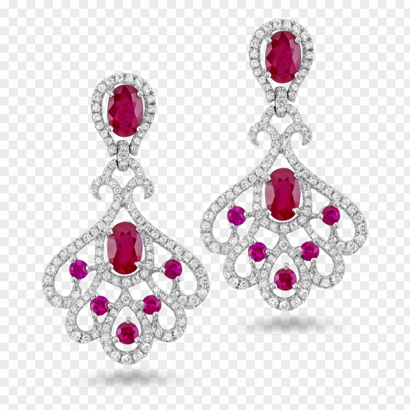 Jewellery Earring Diamond Ruby Necklace PNG