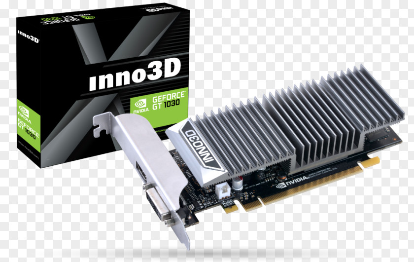 Nvidia Graphics Cards & Video Adapters GDDR5 SDRAM Inno3D N1030-1SDV-E5BL GeForce GT 1030 Silent 2GB Card InnoVISION Multimedia Limited PNG