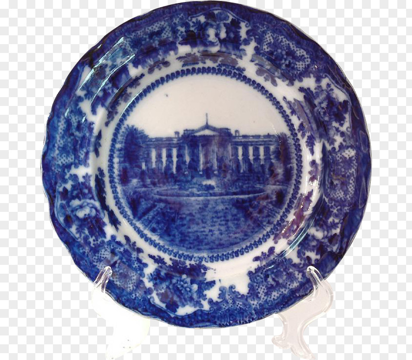 Plate Blue And White Pottery Cobalt Porcelain PNG