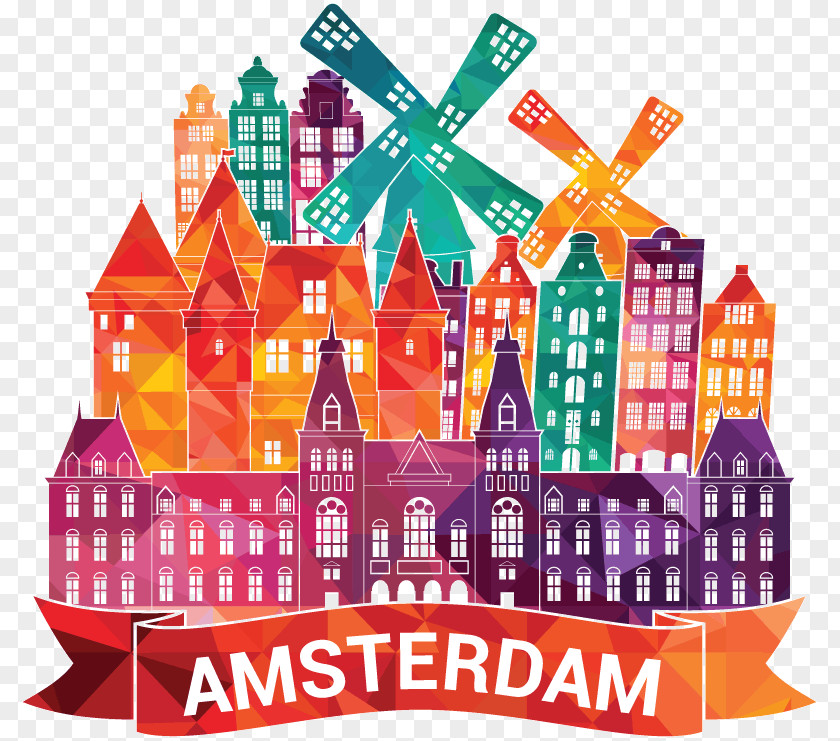 Silhouette Vector Graphics Amsterdam Stock Illustration Skyline PNG