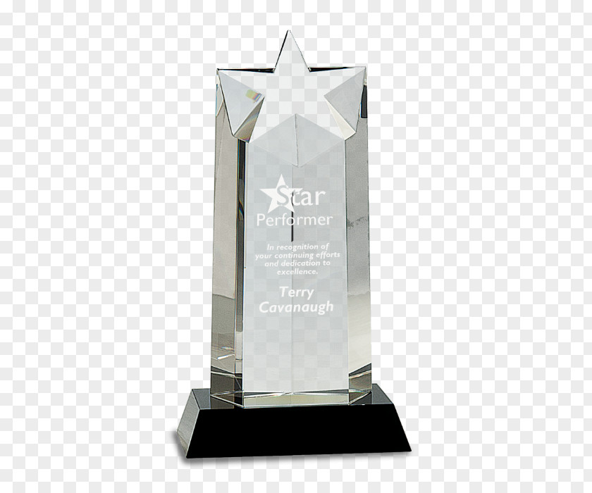 Trophy Crystal Award Engraving Commemorative Plaque PNG