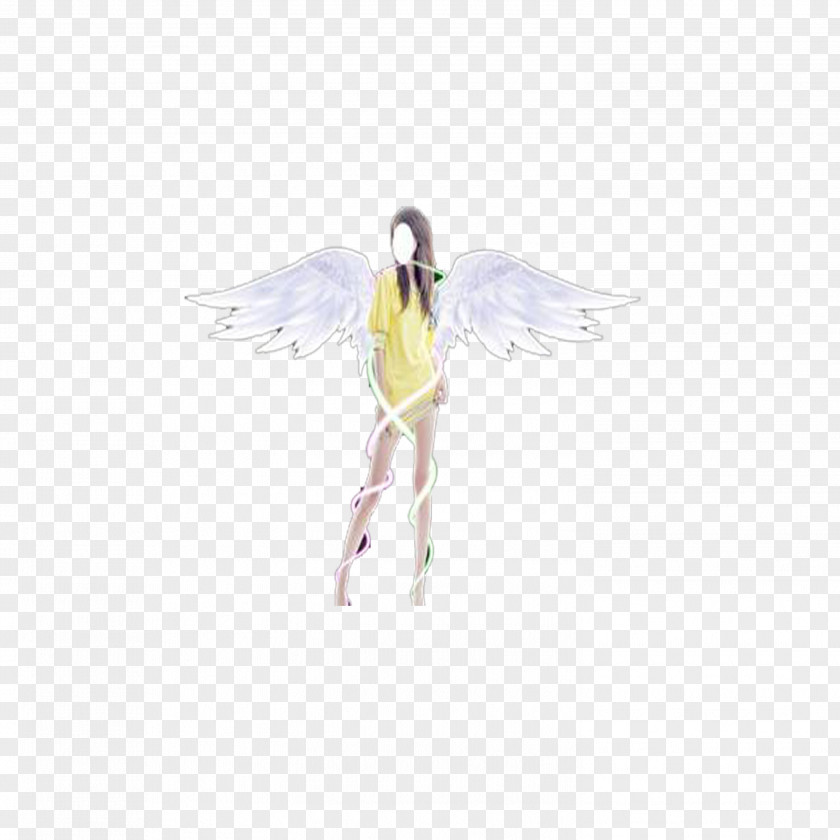 Angel Wings Yellow Beak Character Wallpaper PNG