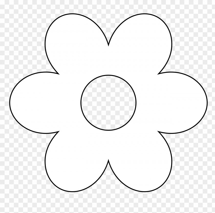 Large Floral Cliparts White Circle Area Clip Art PNG
