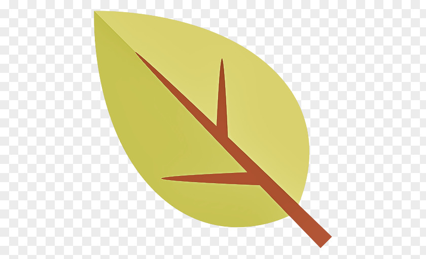 Leaf Angle Line Yellow Symbol PNG