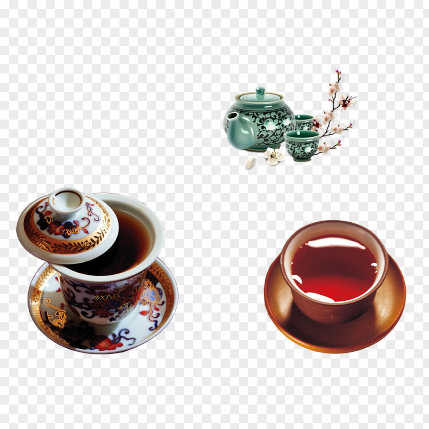 Tea Set Wuyi Fujian Da Hong Pao White PNG