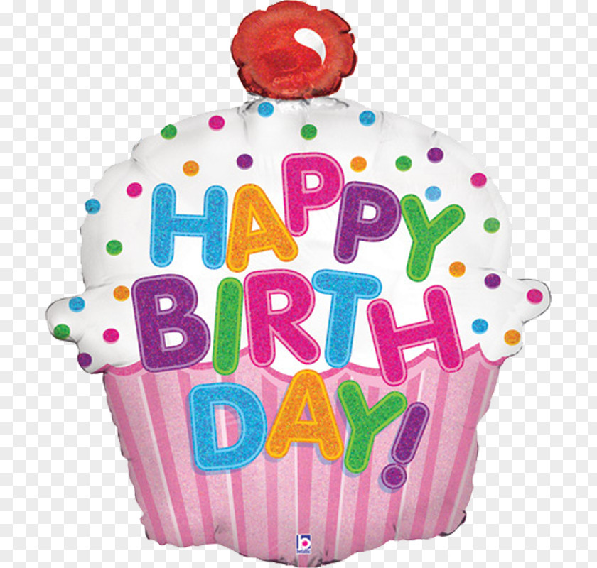 Birthday Cupcake Muffin Frosting & Icing Balloon PNG