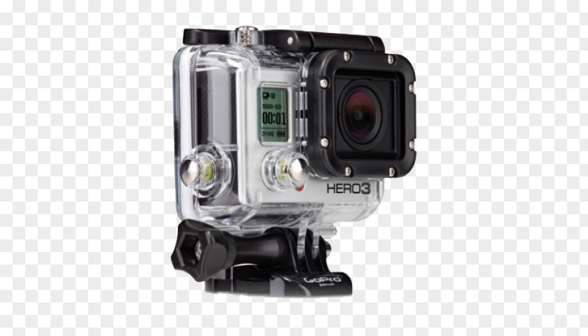 GoPro HERO3 Black Edition White Action Camera Silver PNG