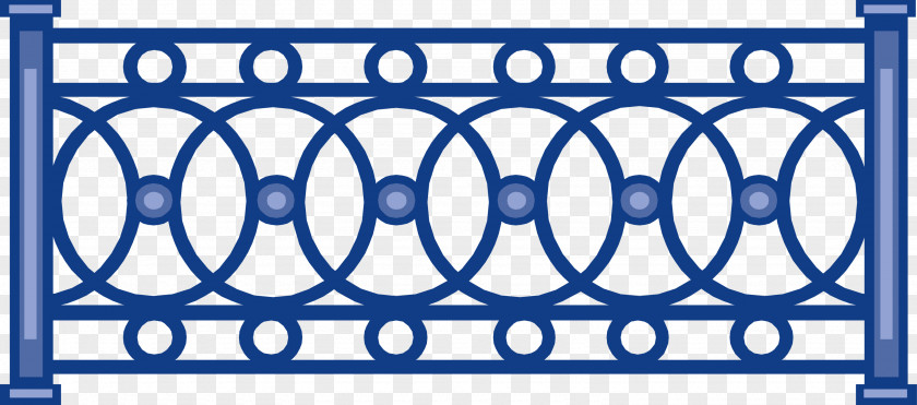 Blue Iron Fence Clip Art PNG