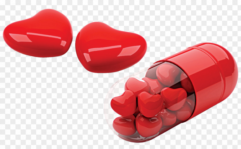 Heart Capsule Three-dimensional Space PNG