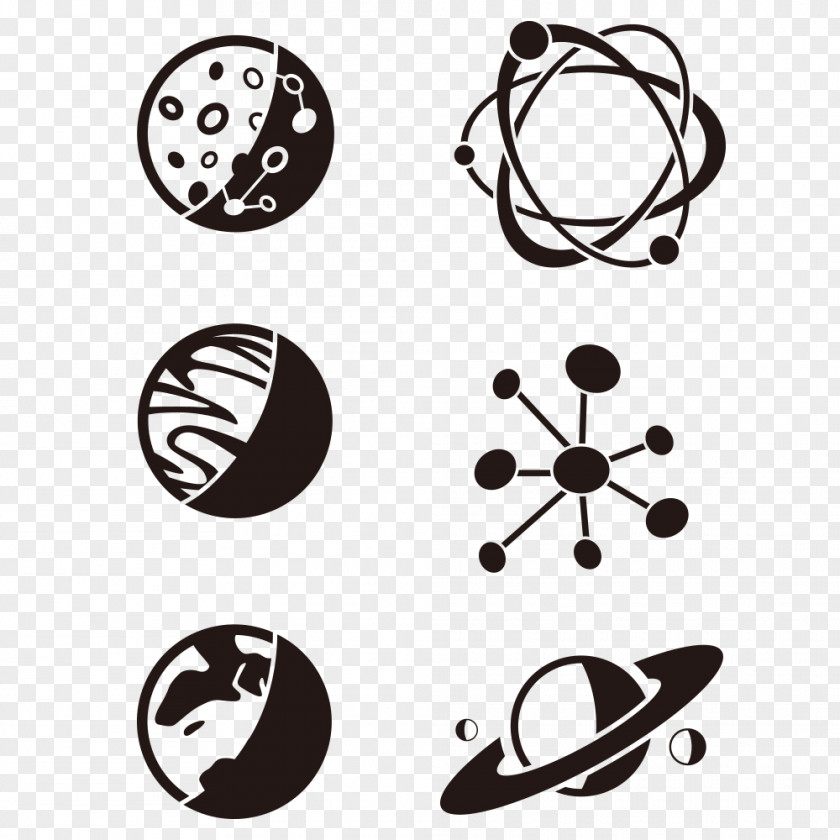 Planet Icon Paper Stencil Scrapbooking Rubber Stamp PNG