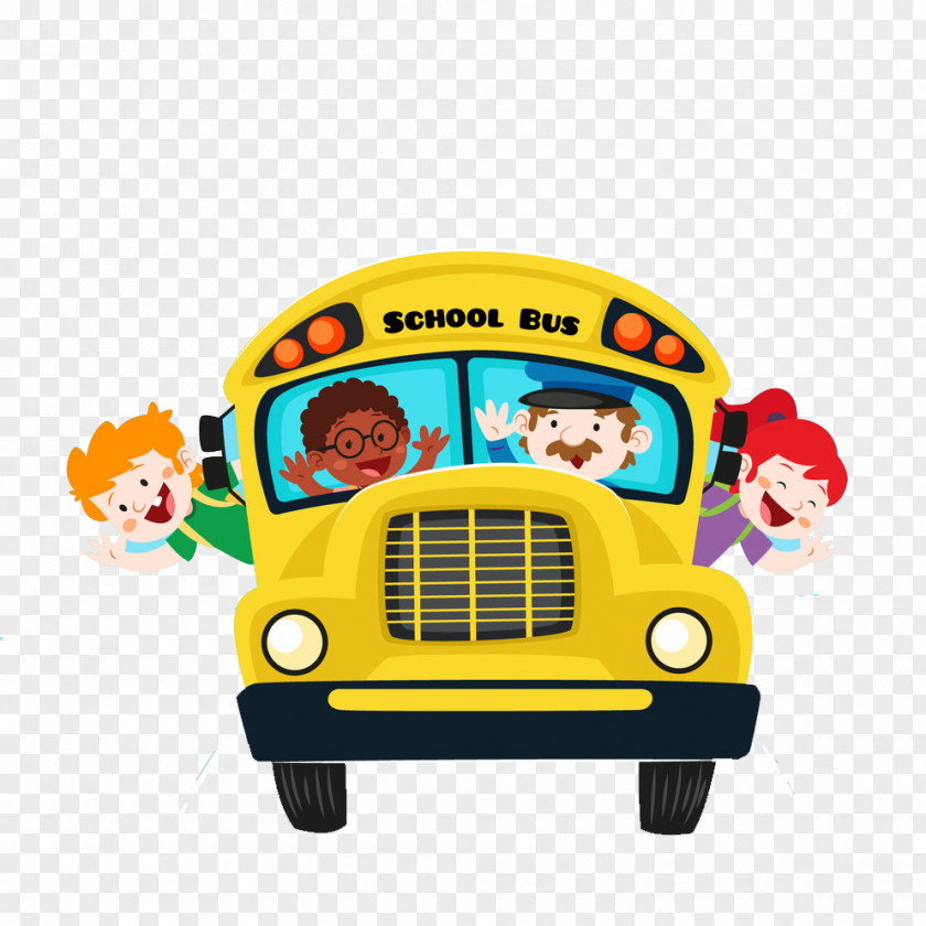 School Bus Cartoon Student PNG