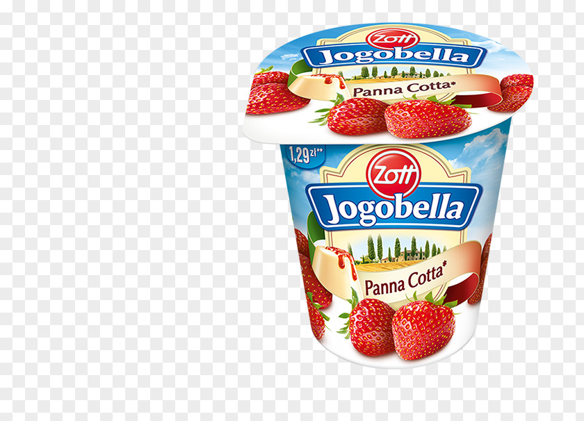 Strawberry Cream Panna Cotta Yoghurt Zott PNG