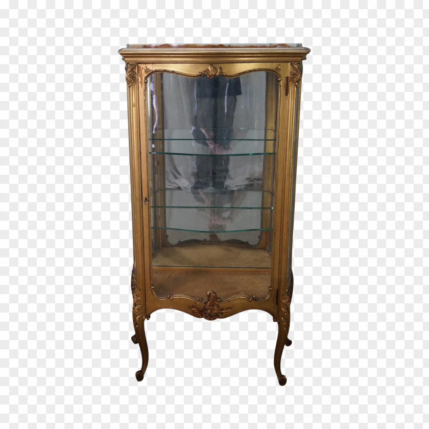 Table Display Case Curio Cabinet Rococo Cabinetry PNG