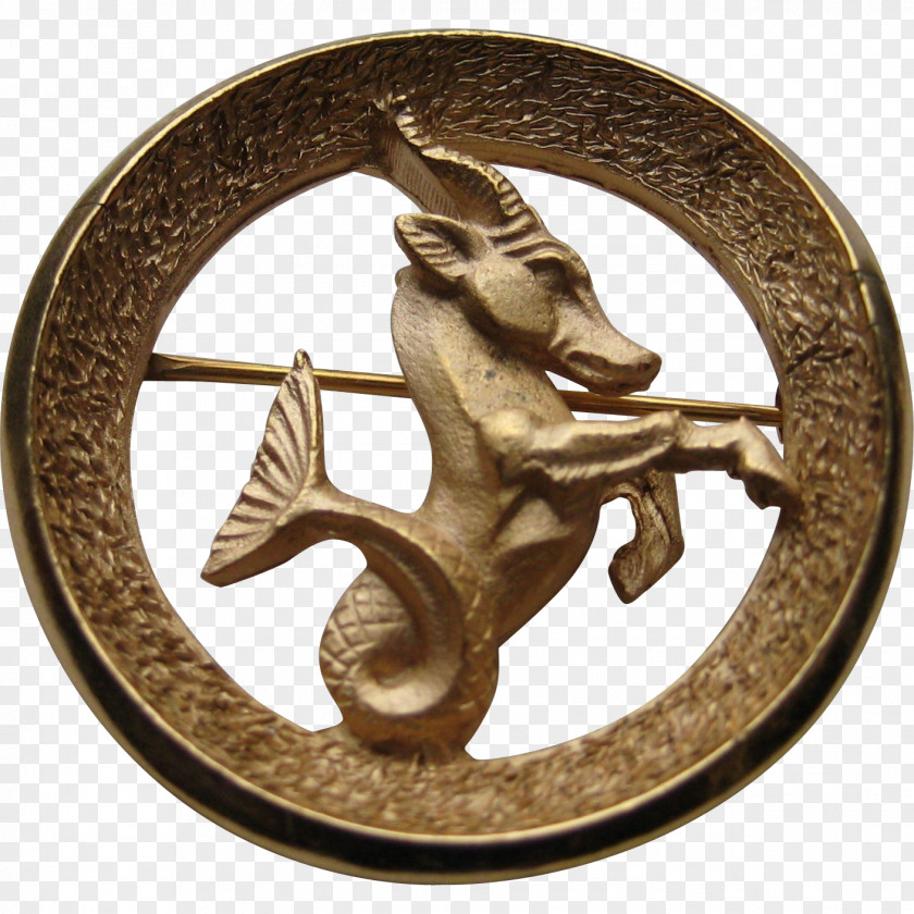 Capricorn Silver Copper Metal Medal 01504 PNG