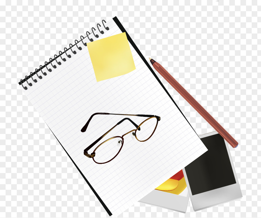 Hand Drawn Books Pattern Pencil Glasses Drawing PNG