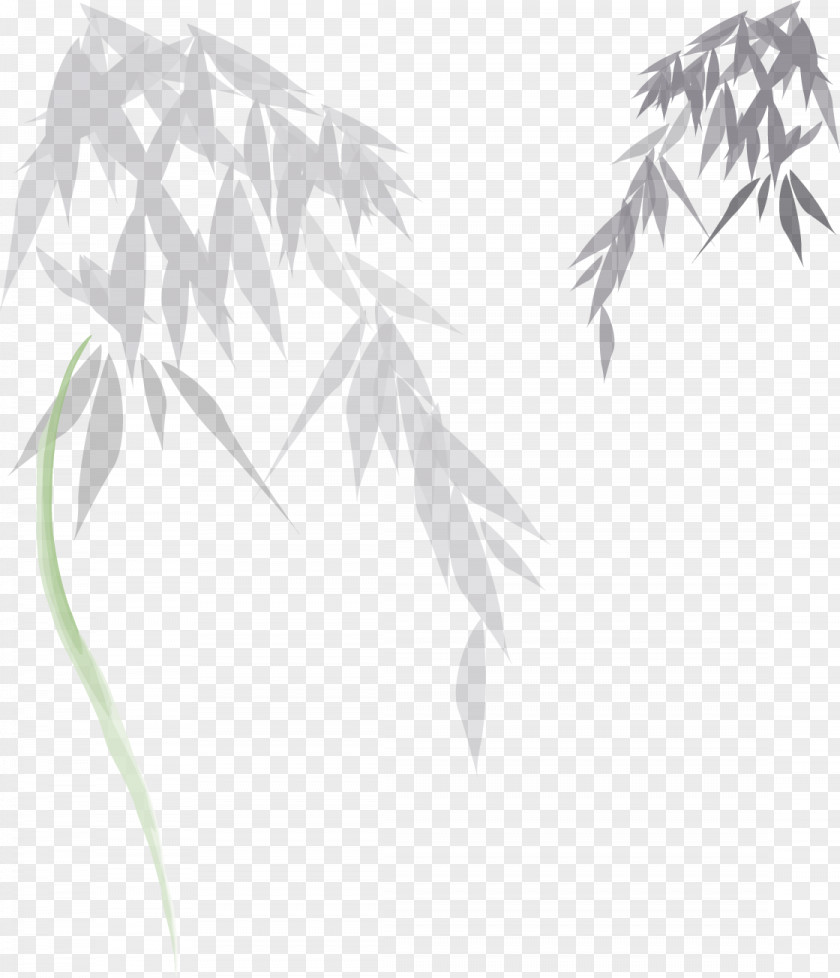 Hand-painted Ink Bamboo Vector Bamboe Euclidean PNG