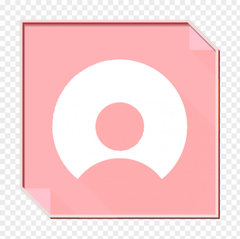 Rectangle Peach Social Media Icon PNG