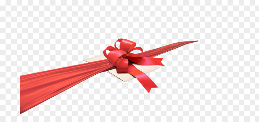 Red Ribbon Greeting Card Gift PNG