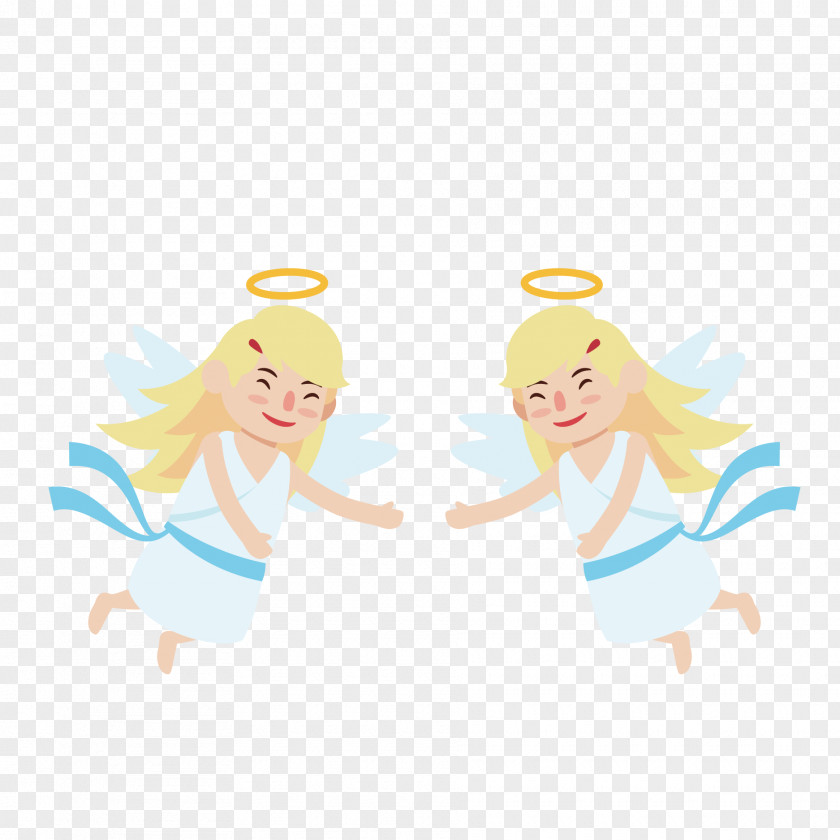 Vector Cartoon Angel Drawing Illustration PNG