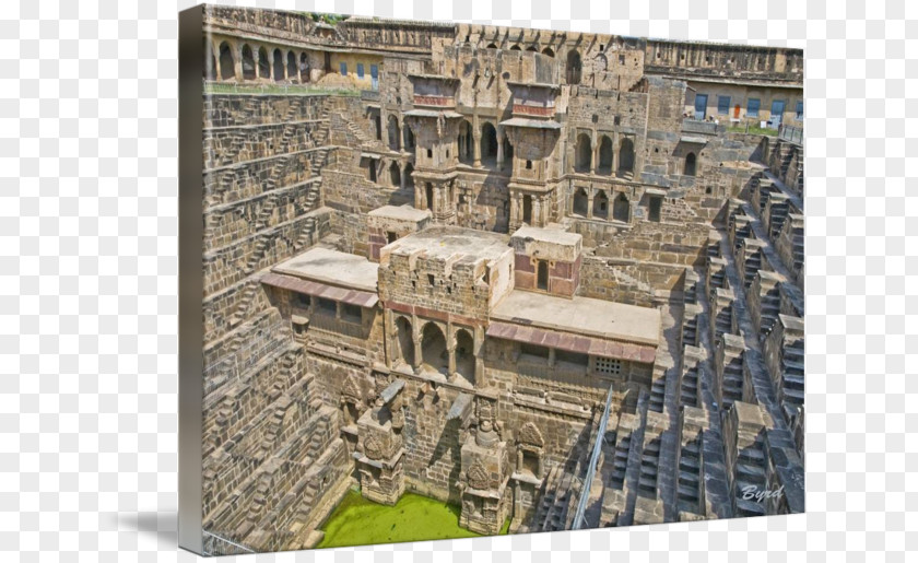 Chand Baori Stepwell Jaisalmer Udaipur Water Well PNG