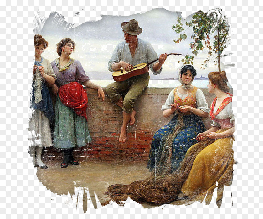 Jappy The Serenade Painter Oil Painting Art PNG