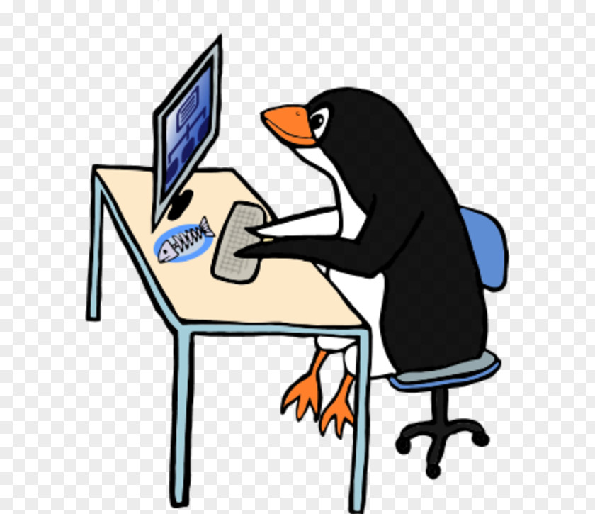 Penguin Computer Clip Art PNG