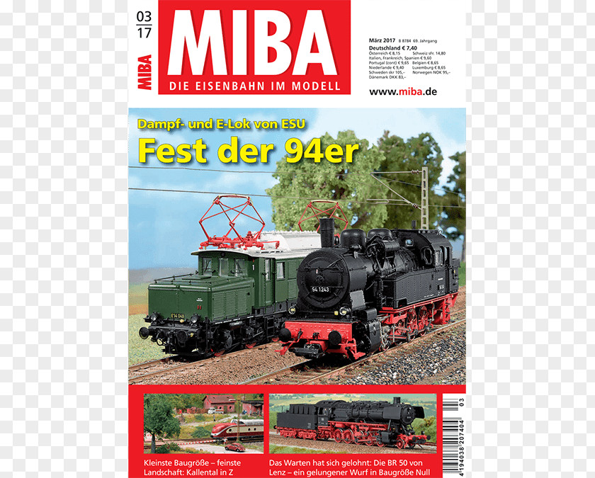 Train Germany Magazine MIBA Rail Transport PNG
