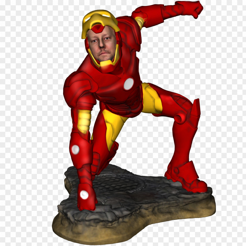Iron Man Superhero Figurine Animated Cartoon PNG