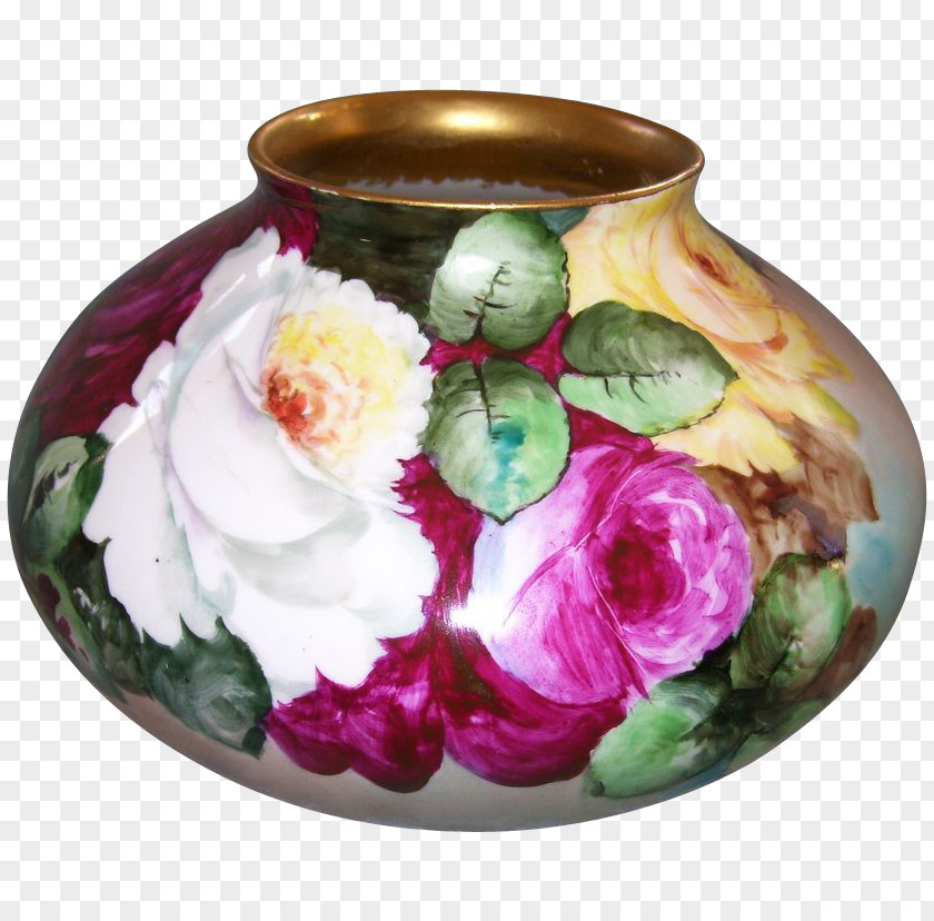 Leaves Hand-painted Tableware Ceramic Vase Porcelain Flowerpot PNG