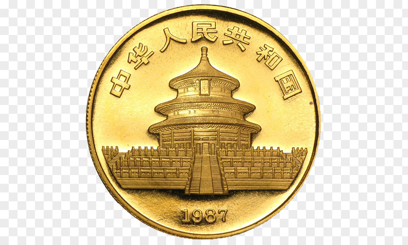 National Treasure Giant Panda Chinese Gold Coin PNG