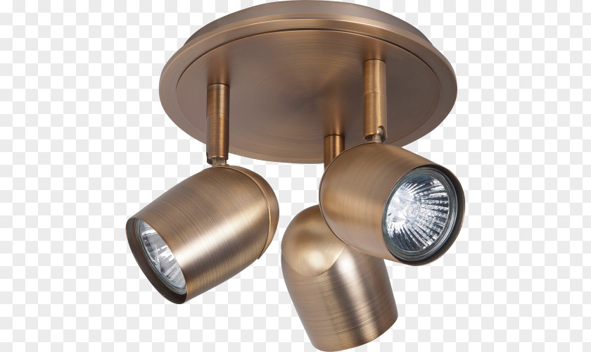 Small Spot Plafonnière Bronze Lamp Copper Brass PNG