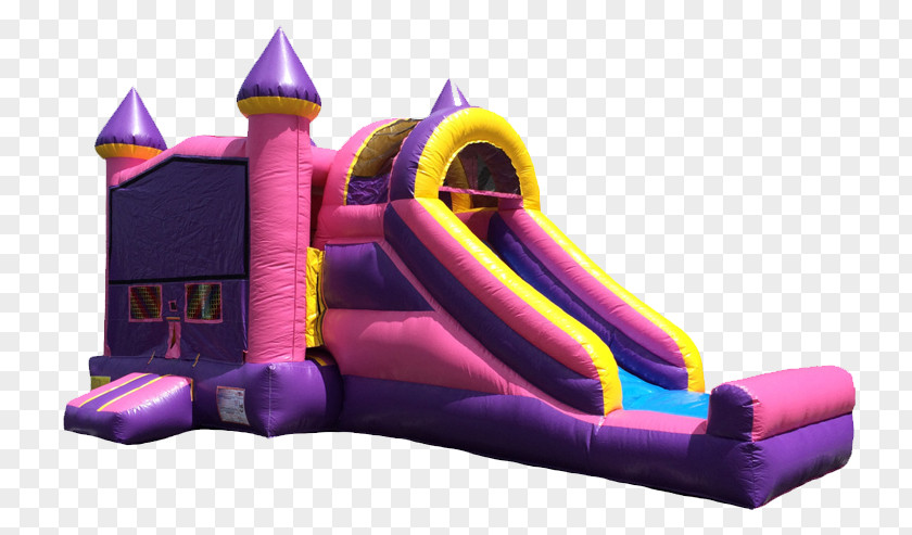 Purple Castle Inflatable Bouncers Townhouse Renting PNG