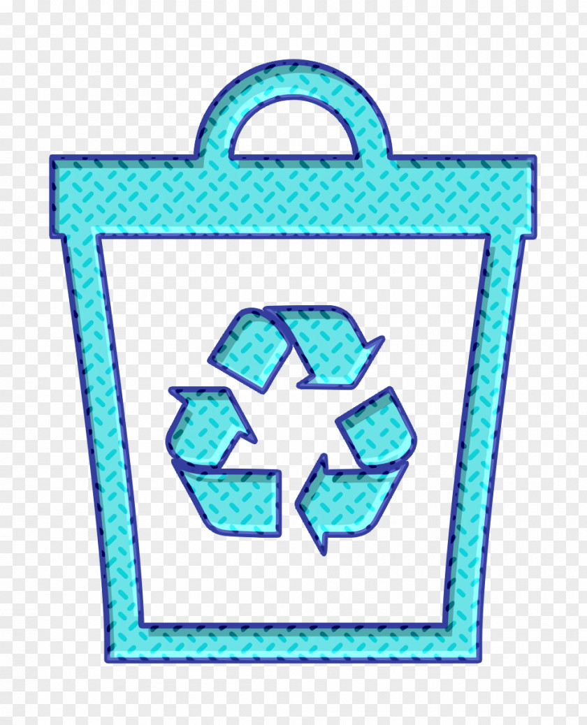 Turquoise Aqua Basket Icon Bin Recycle PNG