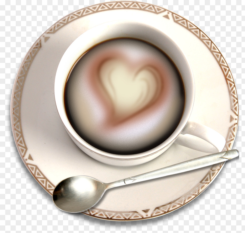 Coffee Cup With Spoon Cafe PNG