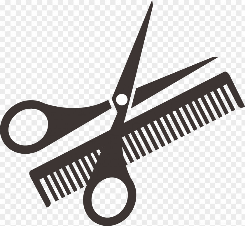 Kitchen Tools Comb Scissors Hairdresser Clip Art PNG