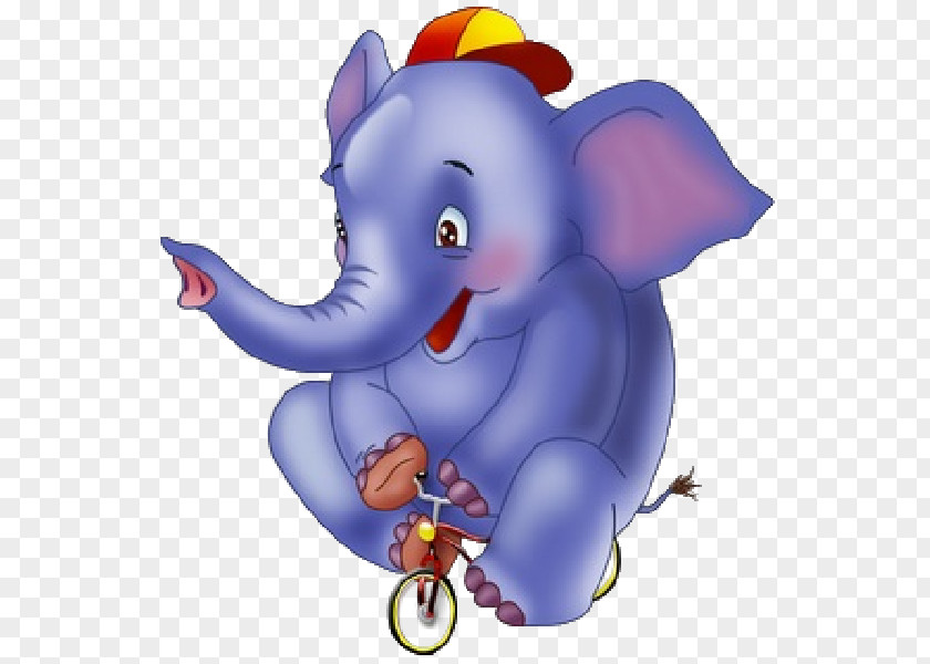 Cute Elephant Circus Cartoon Clip Art PNG