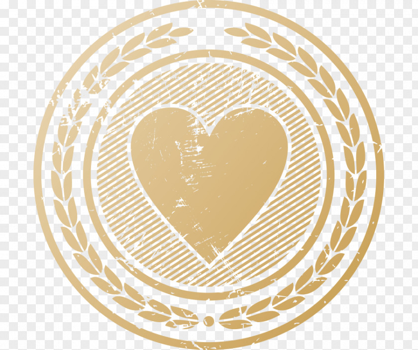 Heart-shaped Vector Gorgeous Lace Wheat Wind PNG
