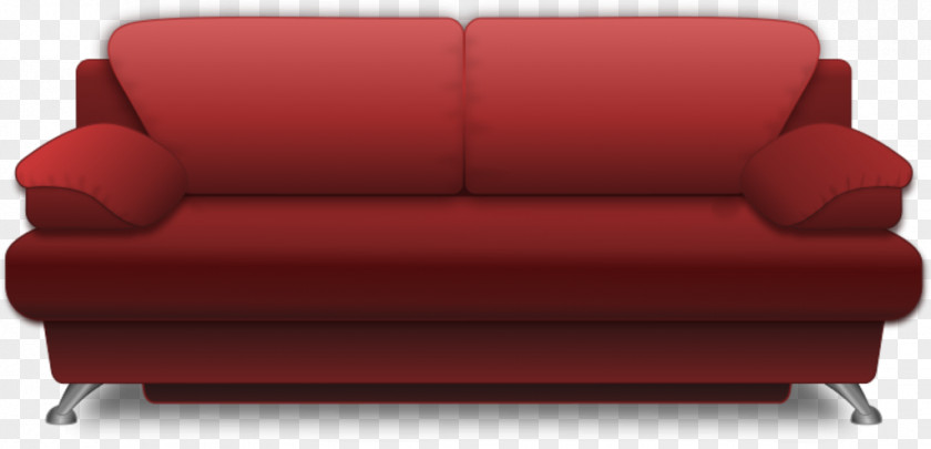 Chair Clip Art Couch Futon Sofa Bed Red PNG