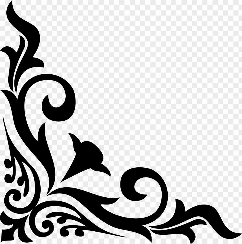 Design Black And White Alpana Clip Art PNG