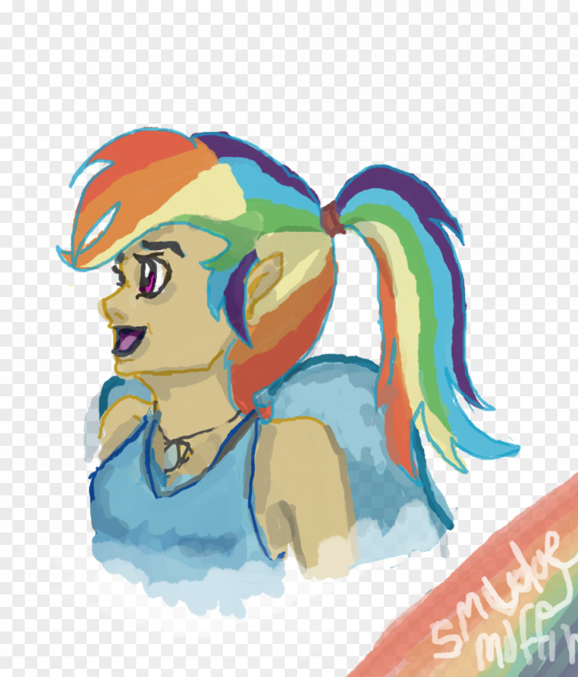 Smudge Muffin Horse Ponytail Sombra PNG