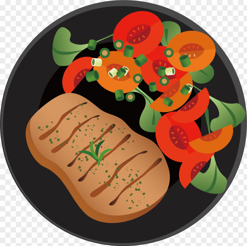 Beef Salad With Vector Chart Beefsteak Adobe Illustrator PNG