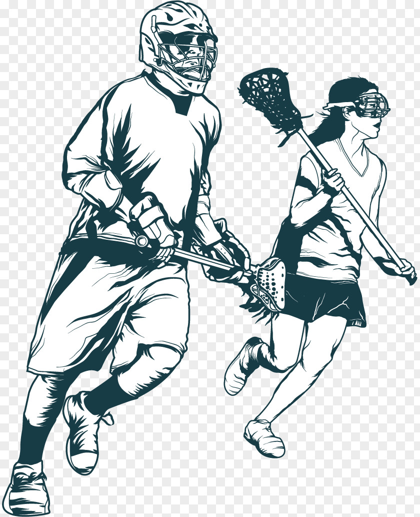 Lacrosse Art Sketch PNG