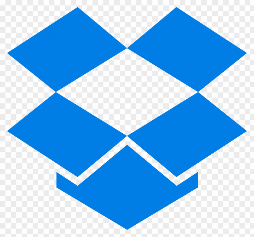 Blue Geometric Dropbox Logo File Hosting Service PNG
