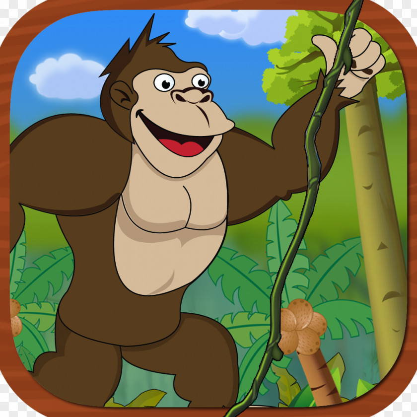 Cartoon Gorilla IPod Touch App Store Monkey Apple Vegas Show Tickets PNG
