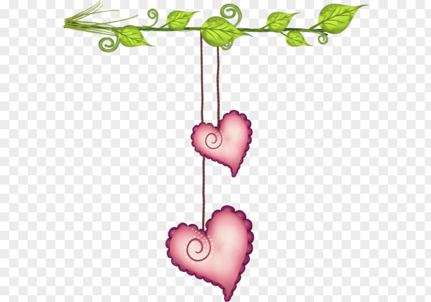 Pink Bow Heart Clip Art PNG