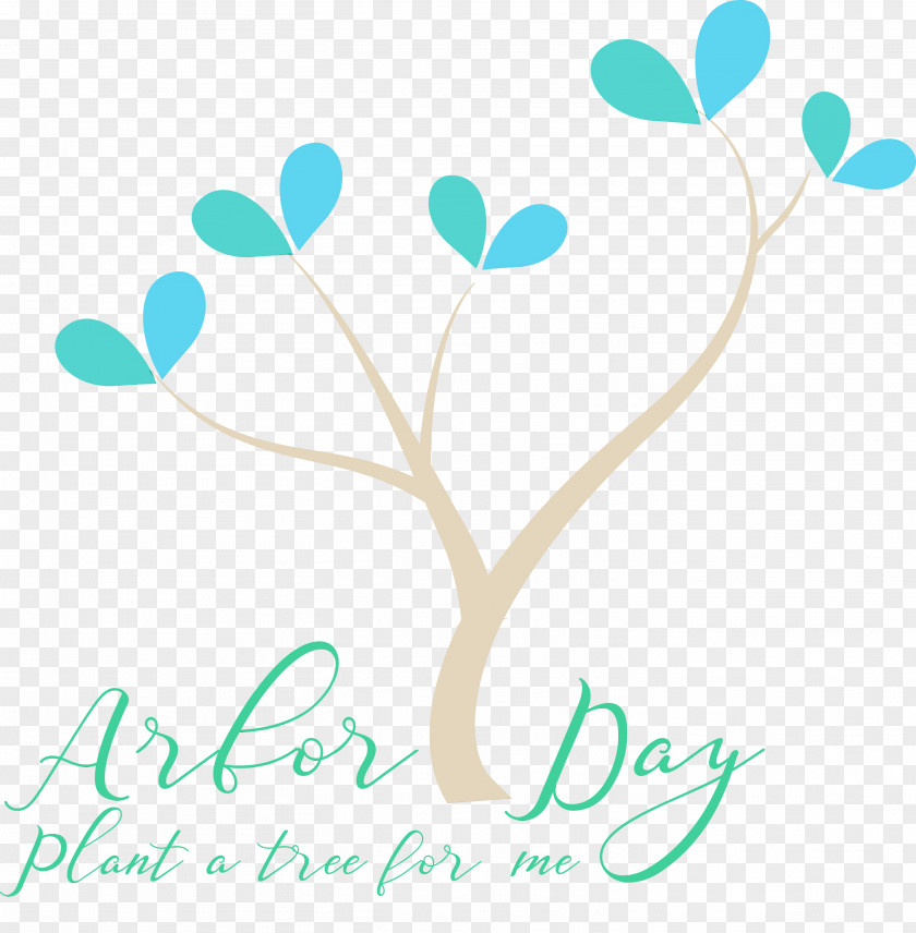Turquoise Font Branch Heart PNG