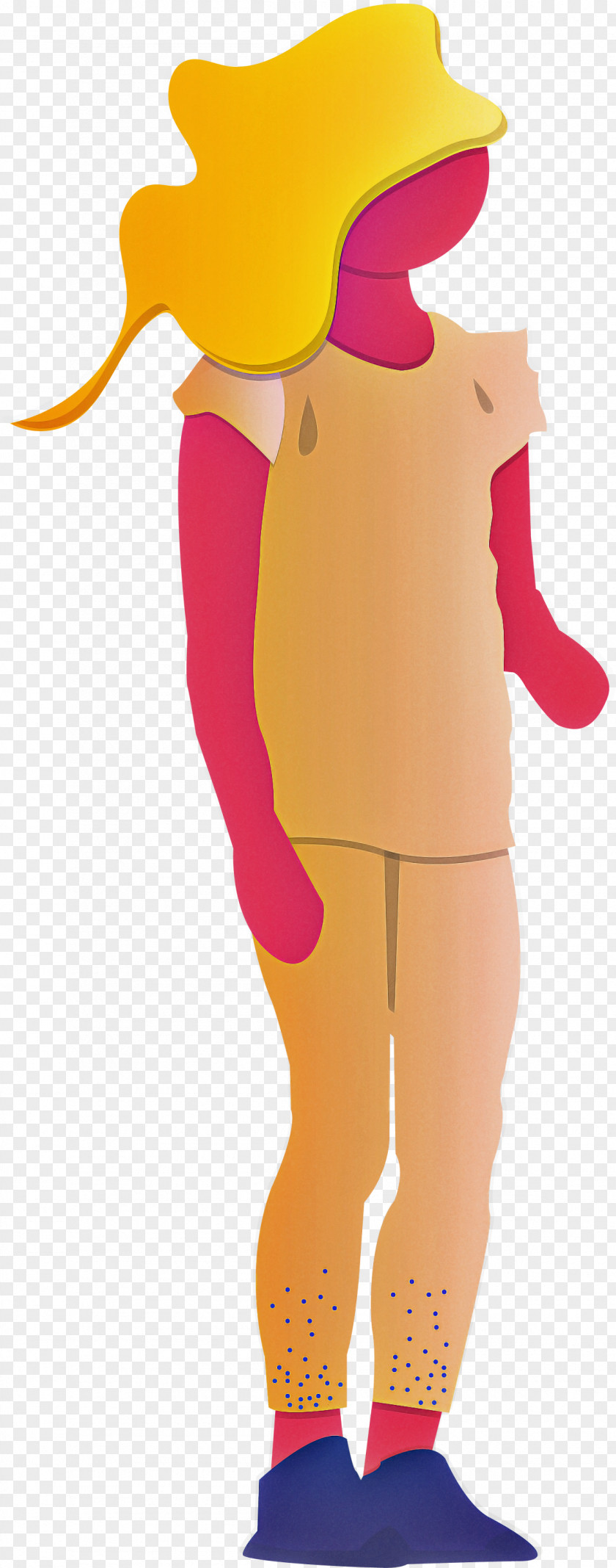 Yellow Cartoon Costume Smile PNG