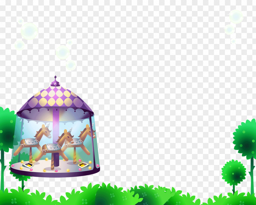 Carousel Horse Illustration PNG