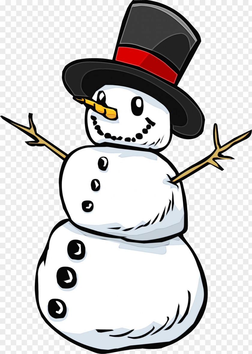 Cartoon Pixel Art Snowman PNG